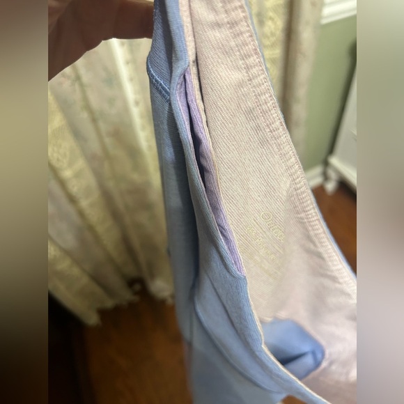 Outdoor Voices 7/8 Springs Tri-Color Block Leggings Lilac Lavender Dahlia Large - Picture 4 of 5